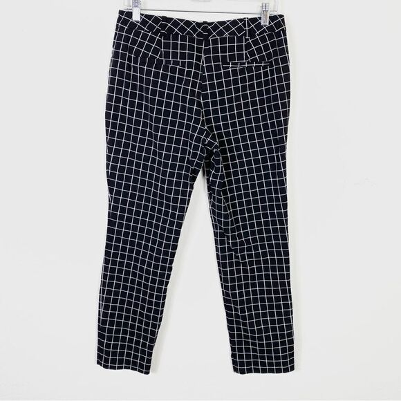 Worthington Black & White Graph Plaid Dress Pant Trousers - Picture 3 of 5